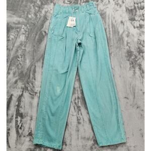 Vintage 80s TOGETHER! Jeans Womens 8 Light Blue Mint High Rise Pleated Tapered